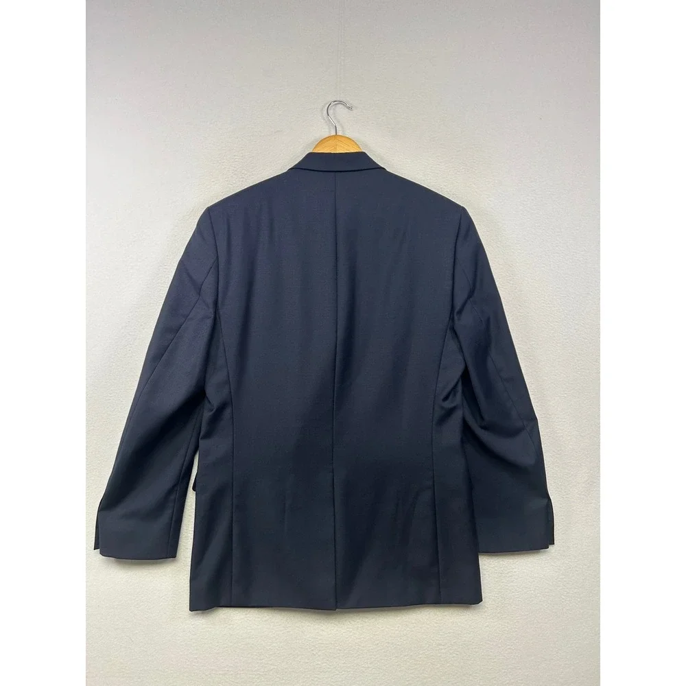 Preppy Lauren Ralph Lauren Mens 38 Navy Blue Wool Gold Button Blazer